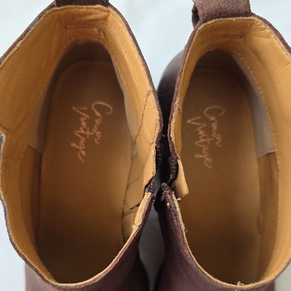 Crown Vintage Hashel Dark Brown Leather Ankle Boots - Picture 4 of 7
